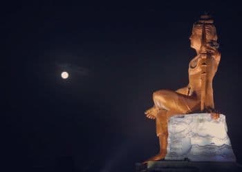 Shiva under moonlight