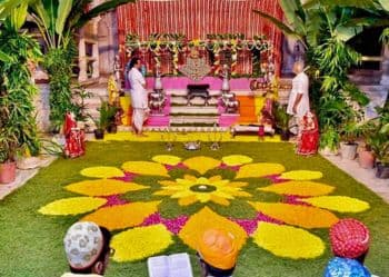 Temple floral decoration