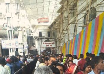 Crowd at Jeen Mata Temple