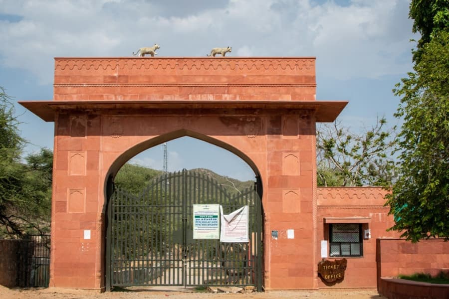 The entry gate of Jhalana Leopard Safari Wildlife Sanctuary Jhalana Safari Entry Gate